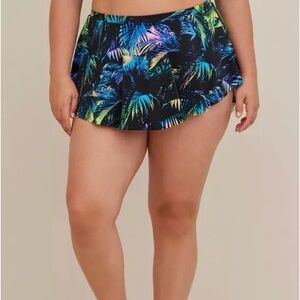 Torrid High-Rise High-Low Swim Skirt With Brief Size 1